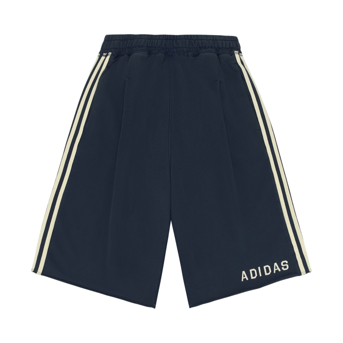 아디다스 오리지널스 그래픽 스웨트쇼츠 나이트 인디고 - KR 사이즈(Adidas Originals Graphic Sweatshorts Night Indigo - KR Sizing)