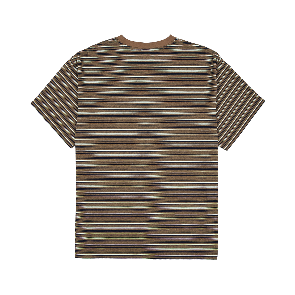 언더마이카 무.195 클래식 로고 브러시 스트라이프드 티셔츠 브라운(Undermycar Mu.195 Classic Logo Brush Striped T-shirts Brown) - 2