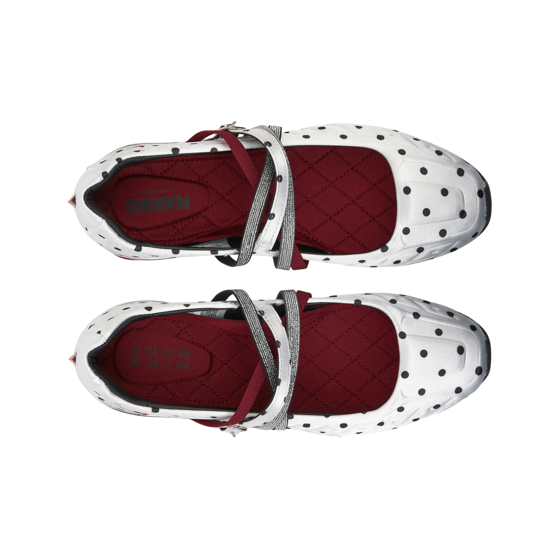 (W) 나이키 x 네이키드 코펜하겐 샥스 Z 칼리스트라 폴카 닷 화이트 블랙((W) Nike x Naked Copenhagen Shox Z Calistra Polka Dot White Black) - 5