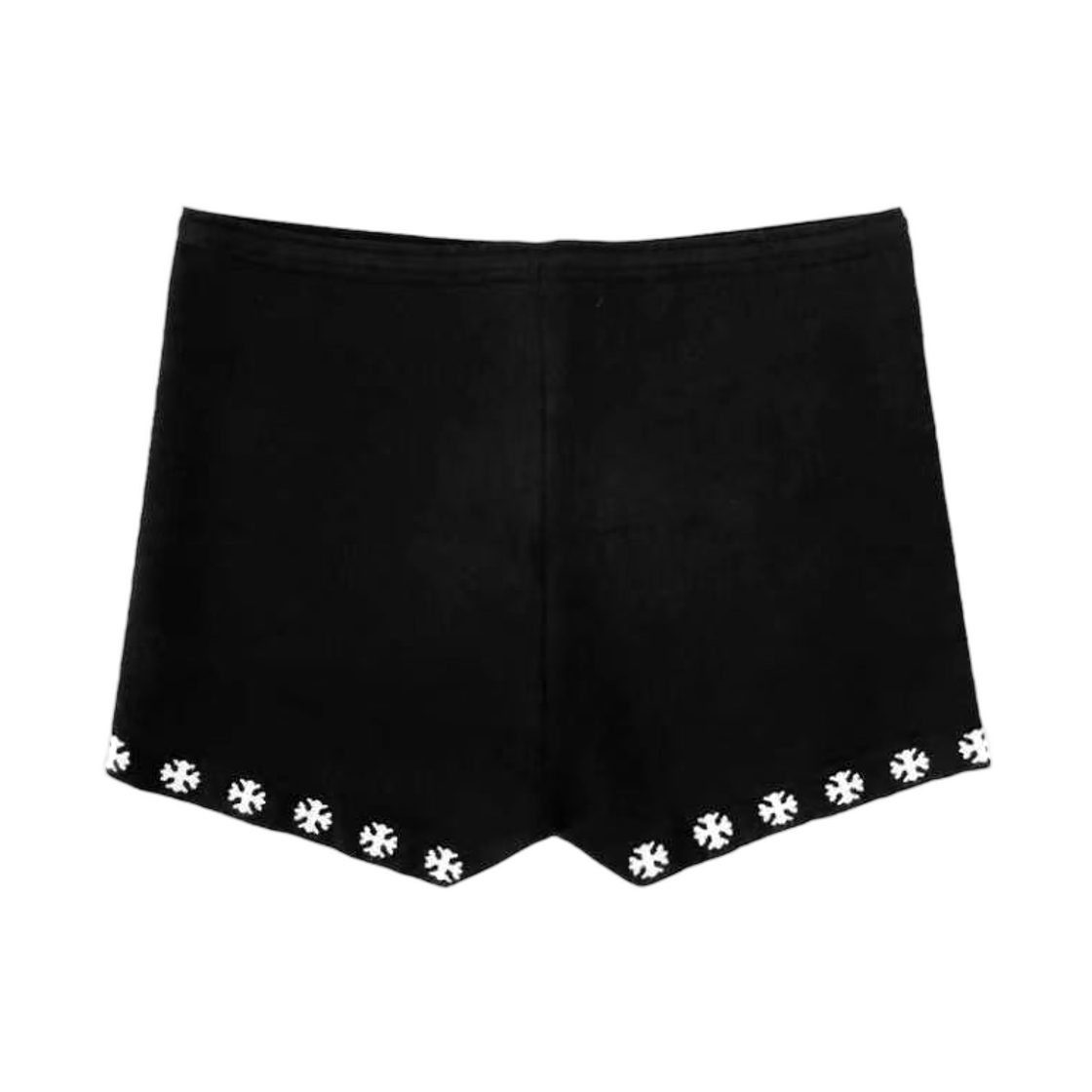 (W) 크롬하츠 크로스 프린트 니트 드로스트링 쇼츠 블랙((W) Chrome Hearts Cross-Print Knit Drawstring Shorts Black) - 2