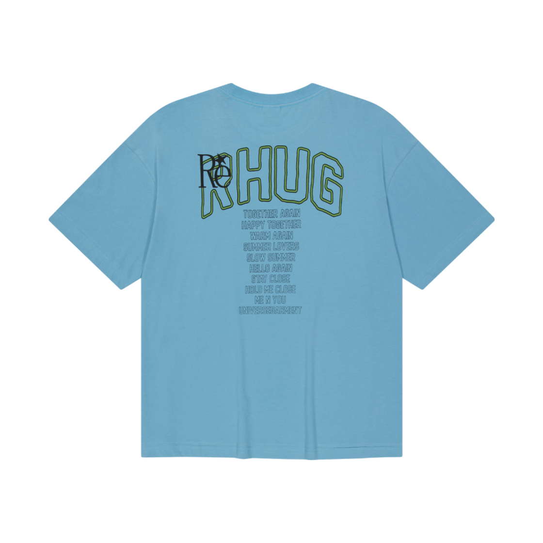 유니버스 가먼트 Happy 패밀리 크롭 티셔츠 블루(UNIVERSE GARMENT Happy Family Crop T-Shirt Blue) - 2