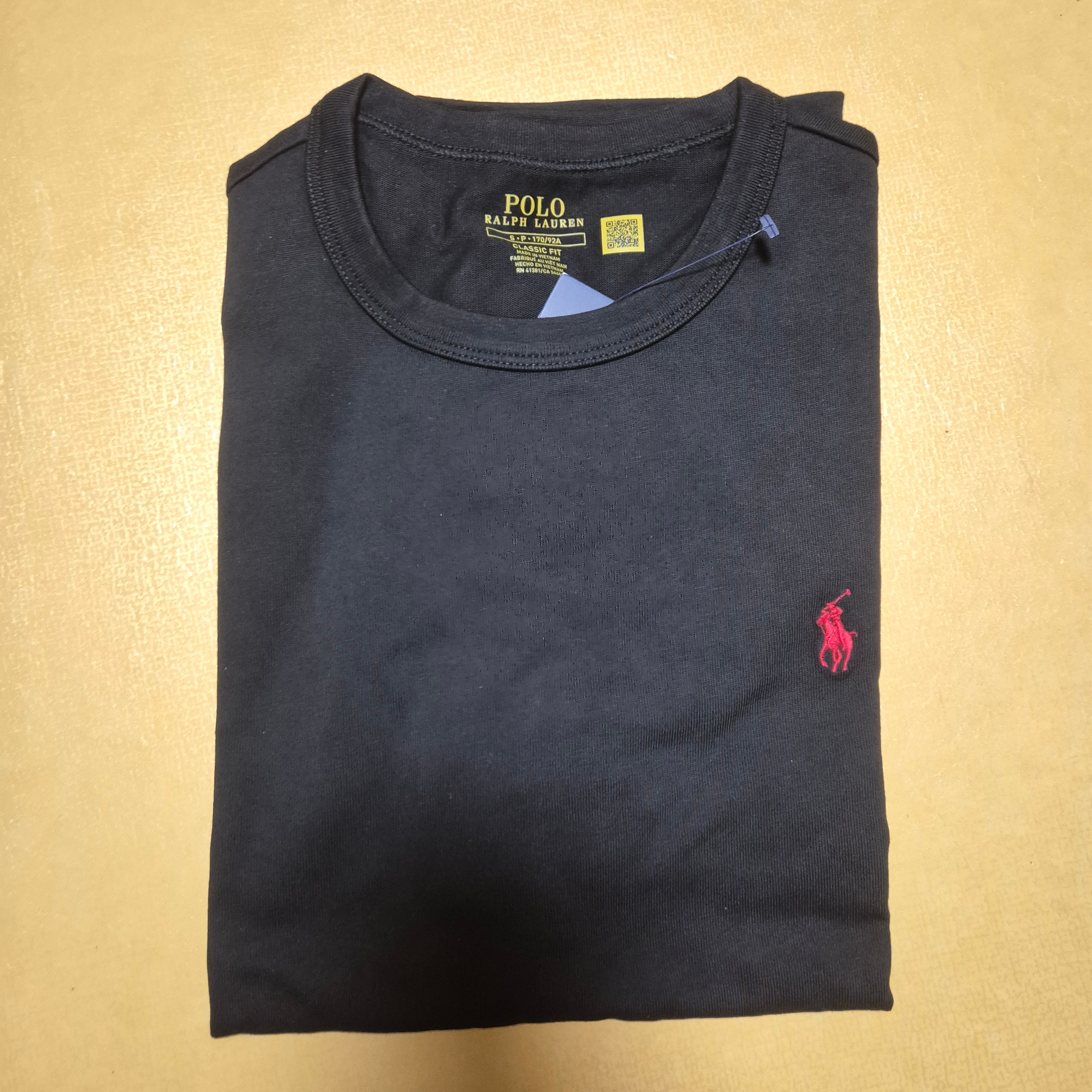 [10%적립] Polo Ralph Lauren Classic Fit Jersey Crewneck T-Shirt RL Black - 26SS 착용 스타일