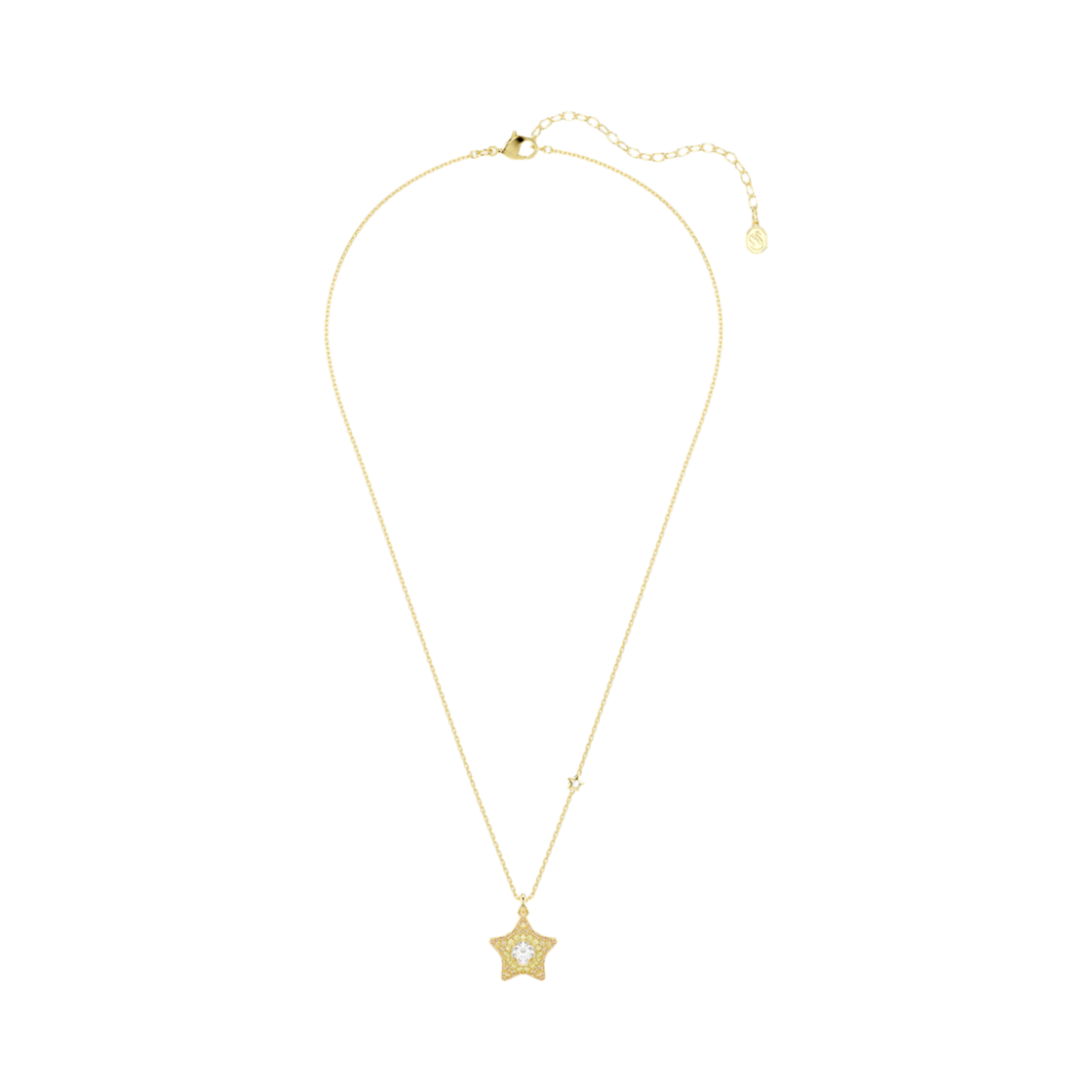 (W) 스와로브스키 서브라이마 펜던트 라운드 컷 스타 멀티컬러 18K 골드 피니시((W) Swarovski Sublima Pendant Round Cut Star Multicolor 18K Gold Finish) - 2