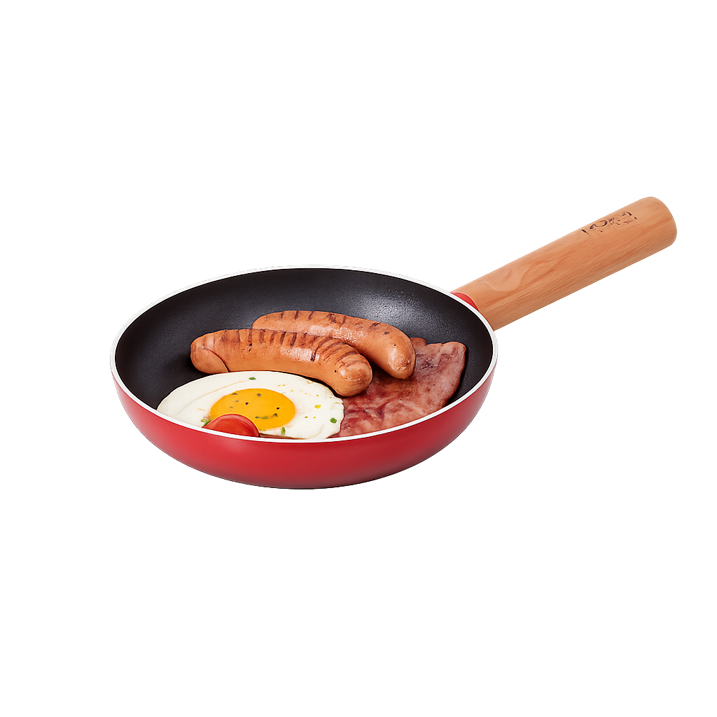로시 IH투톤레드 후라이팬 20cm(Rossi IH Two‑Tone Red Frying Pan 20cm)