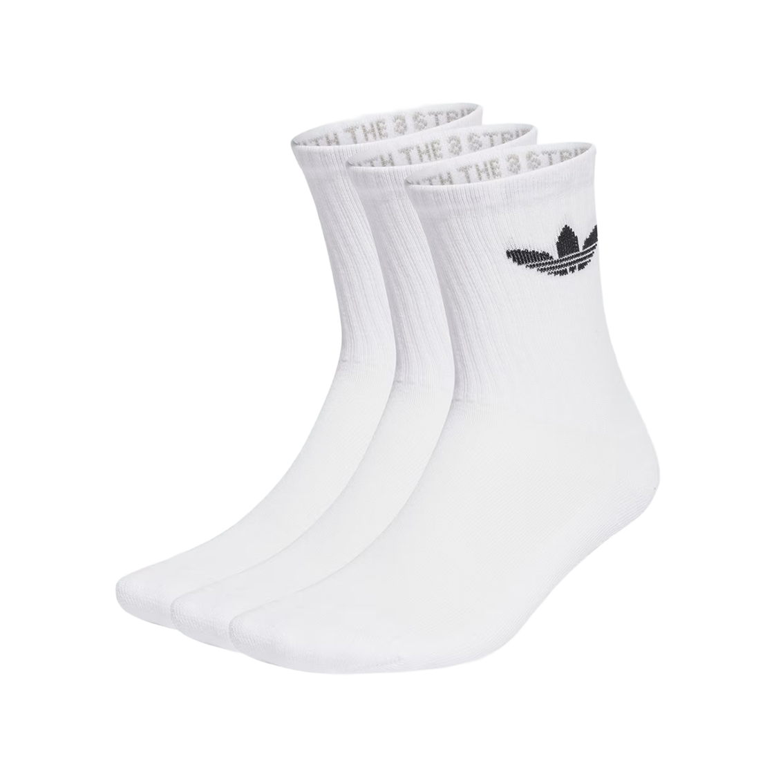 IJ5616 [20% 쿠폰] Adidas Trefoil Cushion Crew Socks White (3 Pack)