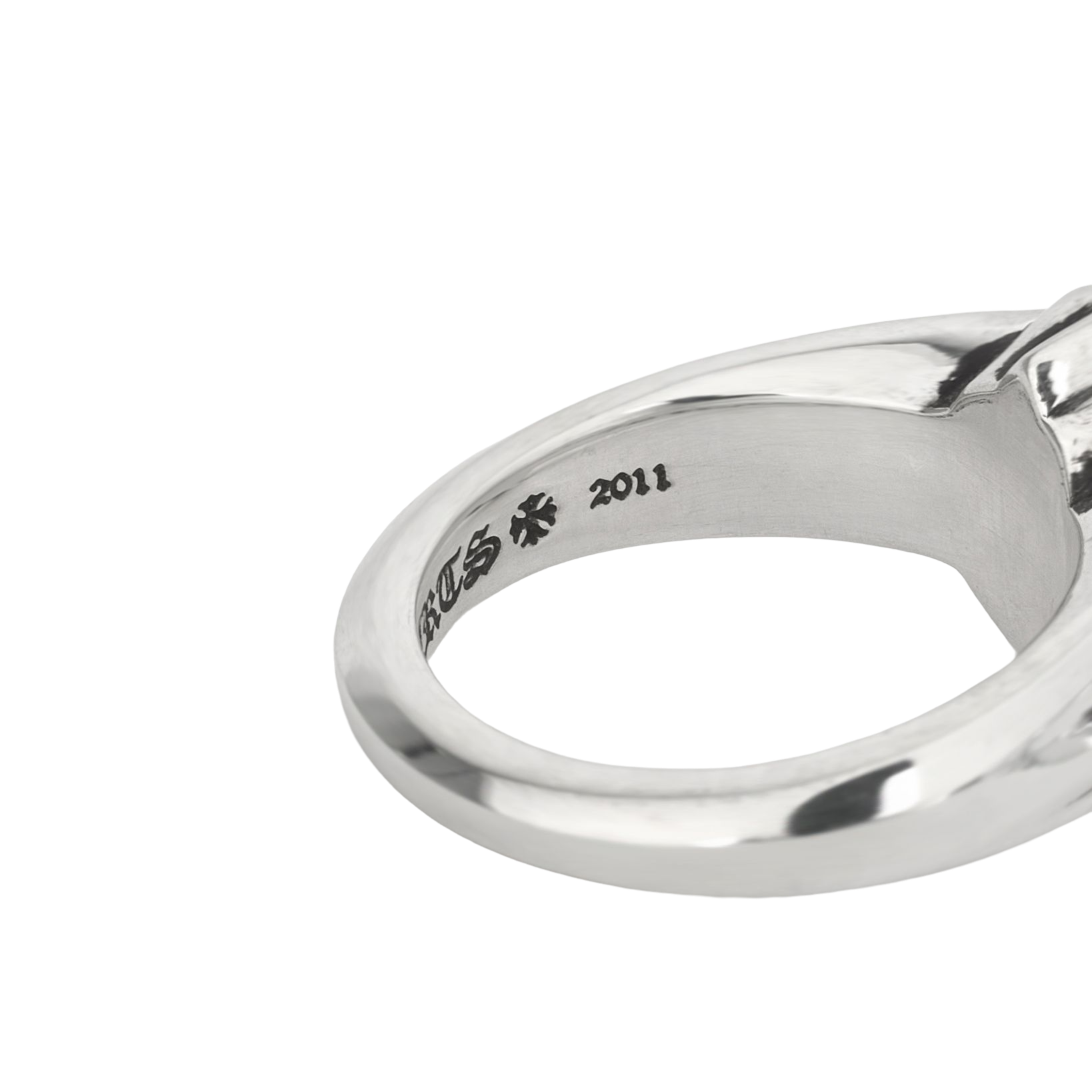 크롬하츠 컷아웃 CH 플러스 스몰 링 실버(Chrome Hearts Cut Out CH Plus Small Ring Silver) - 5