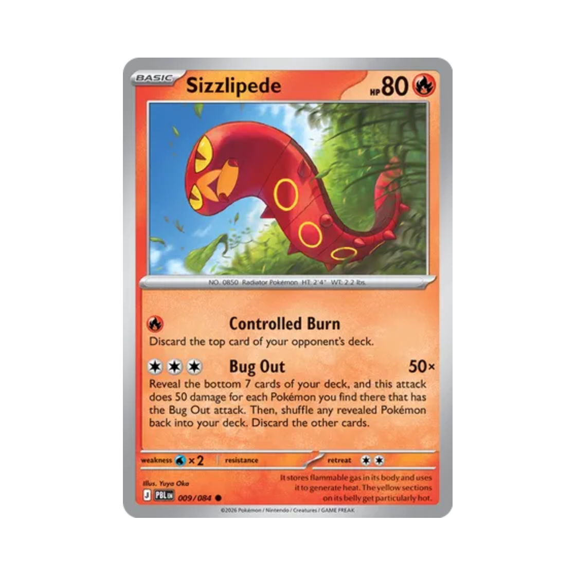 포켓몬 TCG 태우지네 C 피치 블랙 (영문판)(Pokemon TCG Sizzlipede C Pitch Black (English Ver.)) - 1