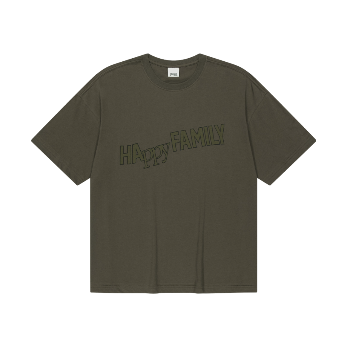유니버스 가먼트 Happy 패밀리 크롭 티셔츠 브라운(UNIVERSE GARMENT Happy Family Crop T-Shirt Brown) - 1