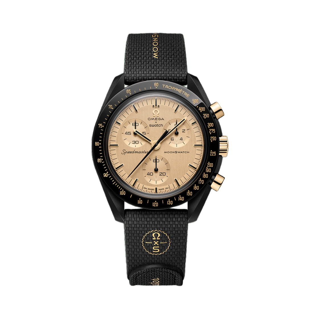 스와치 x 오메가 문스와치 미션 투 더 문 1969 42mm 쿼츠 블랙 골드(Swatch x Omega Moonswatch Mission To The Moon 1969 42mm Quartz Black Gold)