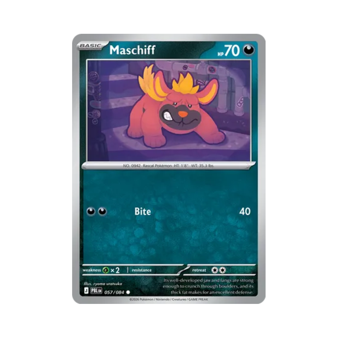 포켓몬 TCG 오라티프 C 피치 블랙 (영문판)(Pokemon TCG Maschiff C Pitch Black (English Ver.)) - 1