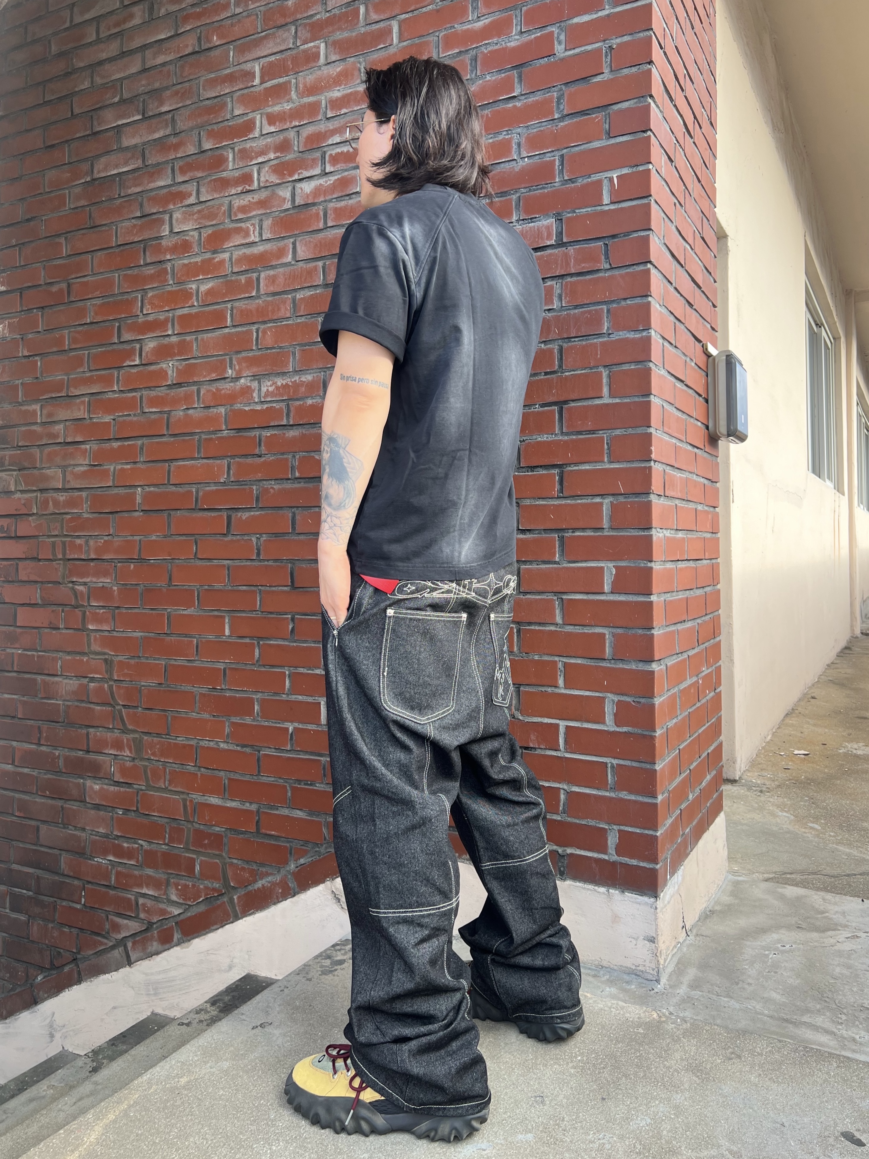 Oakley Factory Team Suede Flesh Edge Boots Yellow, Force Sensitive Fs Logo Shoulder Washing T-Shirt Black 착용 스타일 - 2