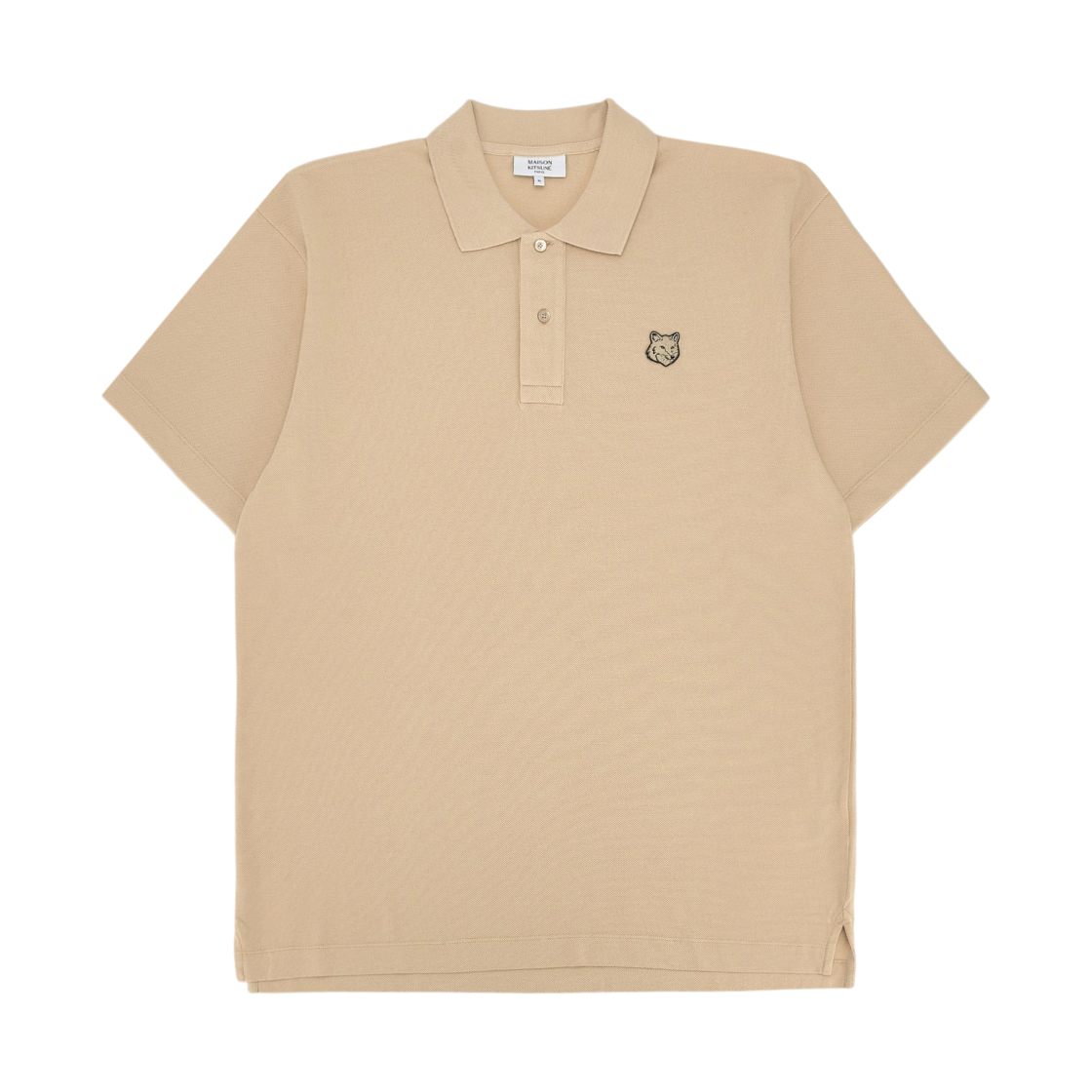 MM00210KJ7010-P213 Maison Kitsune Bold Fox Head Patch Comfort Polo Smoke