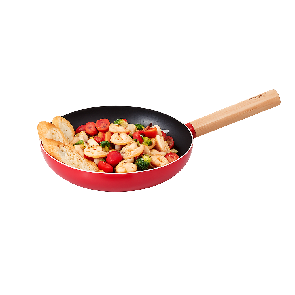로시 IH투톤레드 후라이팬 26cm(Rossi IH Two‑Tone Red Frying Pan 26cm) - 1
