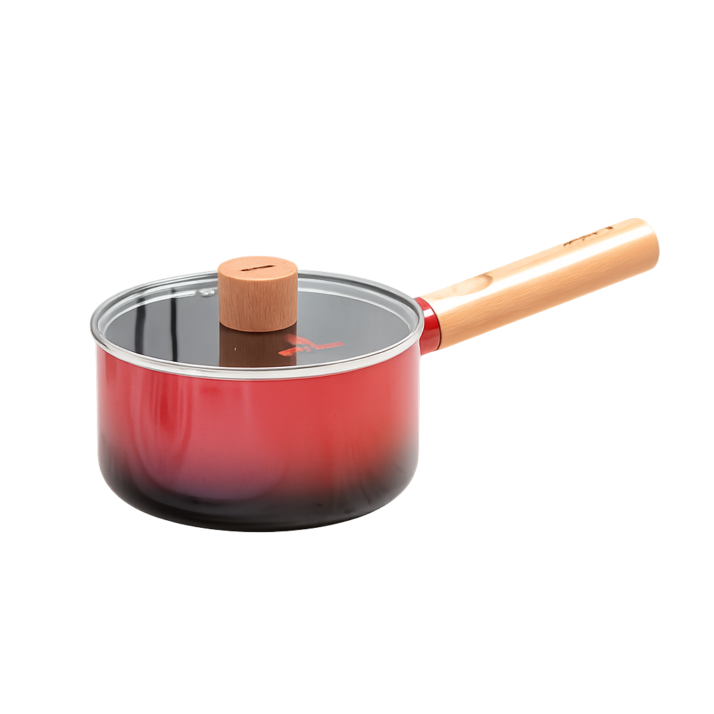 로시 IH투톤레드 냄비편수16cm(Rossi IH Two‑Tone Red Saucepan 16cm)