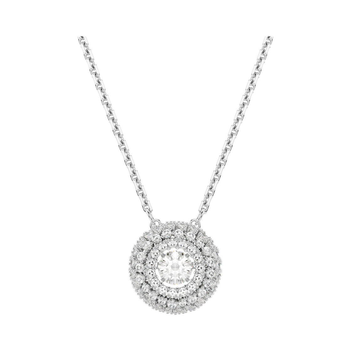 5738246 (W) Swarovski Sublima Pendant Round Cut White Rhodium Plated