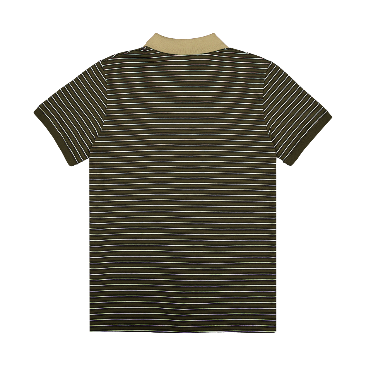 언더마이카 무.199 클래식 로고 레트로 스트라이프 피케 셔츠 올리브 / 카키(Undermycar Mu.199 Classic Logo Retro Stripe Pk Shirts Olive / Khaki) - 2