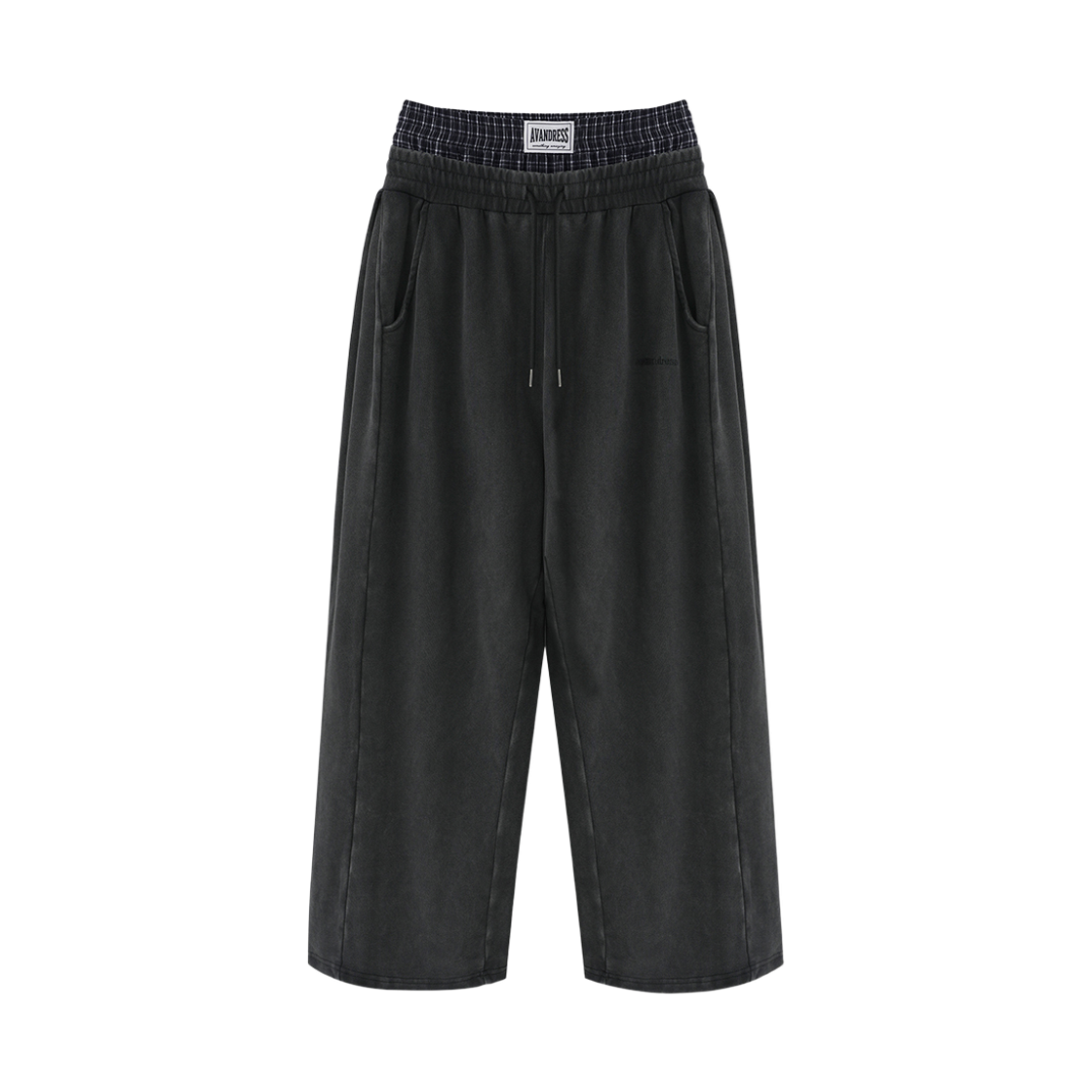 어반드레스 88 사이드 플래시 릴랙스 새깅 팬츠 워싱 블랙(Avandress 88 Side Flash Relax Sagging Pants Washing Black) - 1