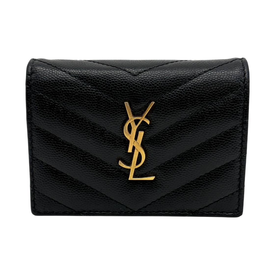 ITT4UAT2HJE5 Saint Laurent Monogram Matelase Women Wallet Card Holder Black 530841