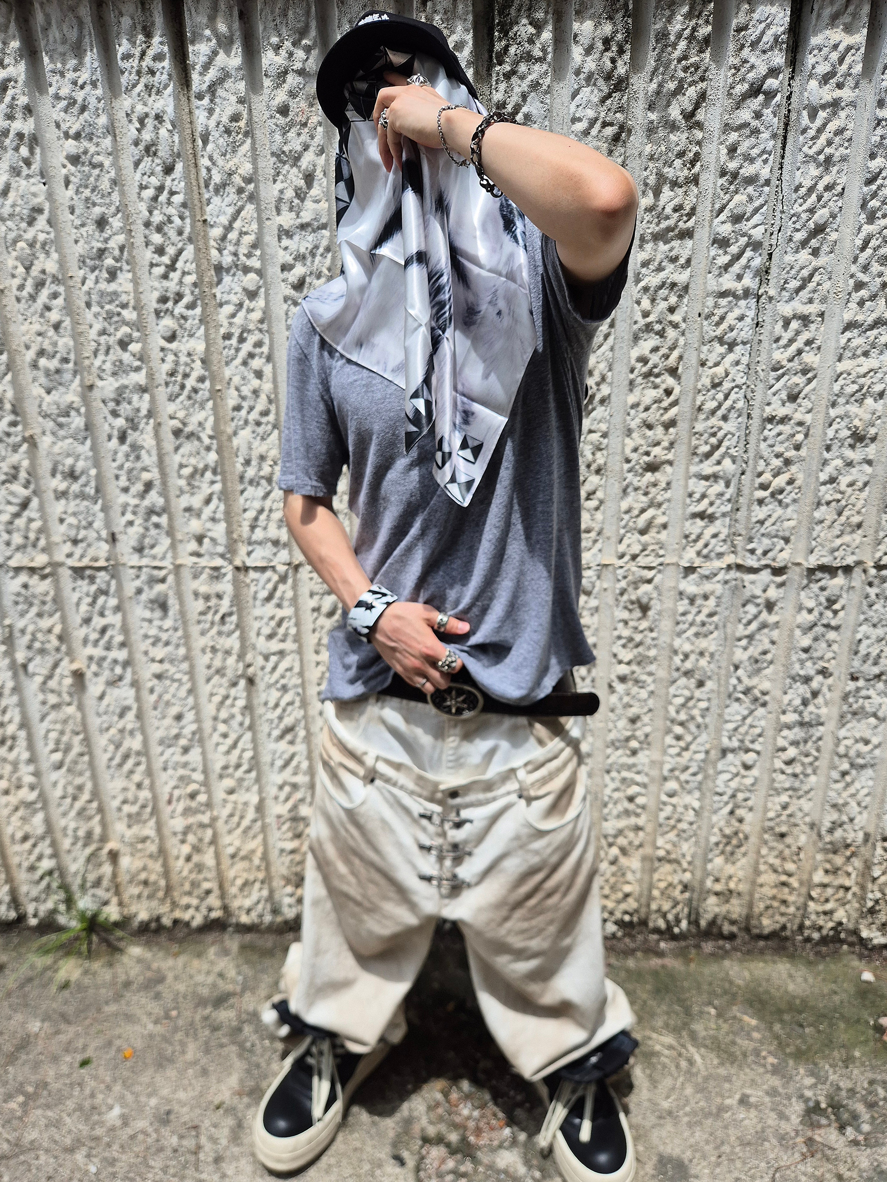 emostanceclub Core Belt Croc Embossed BROWN, Rick Owens Mega Bumper Geobasket Black Milk 착용 스타일 - 2