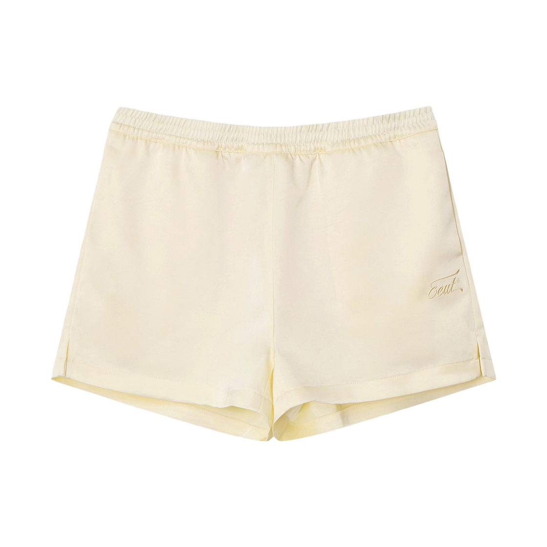 이우트 새틴 밴딩 팬츠 크림(EEUT Satin Banding Shorts Cream)