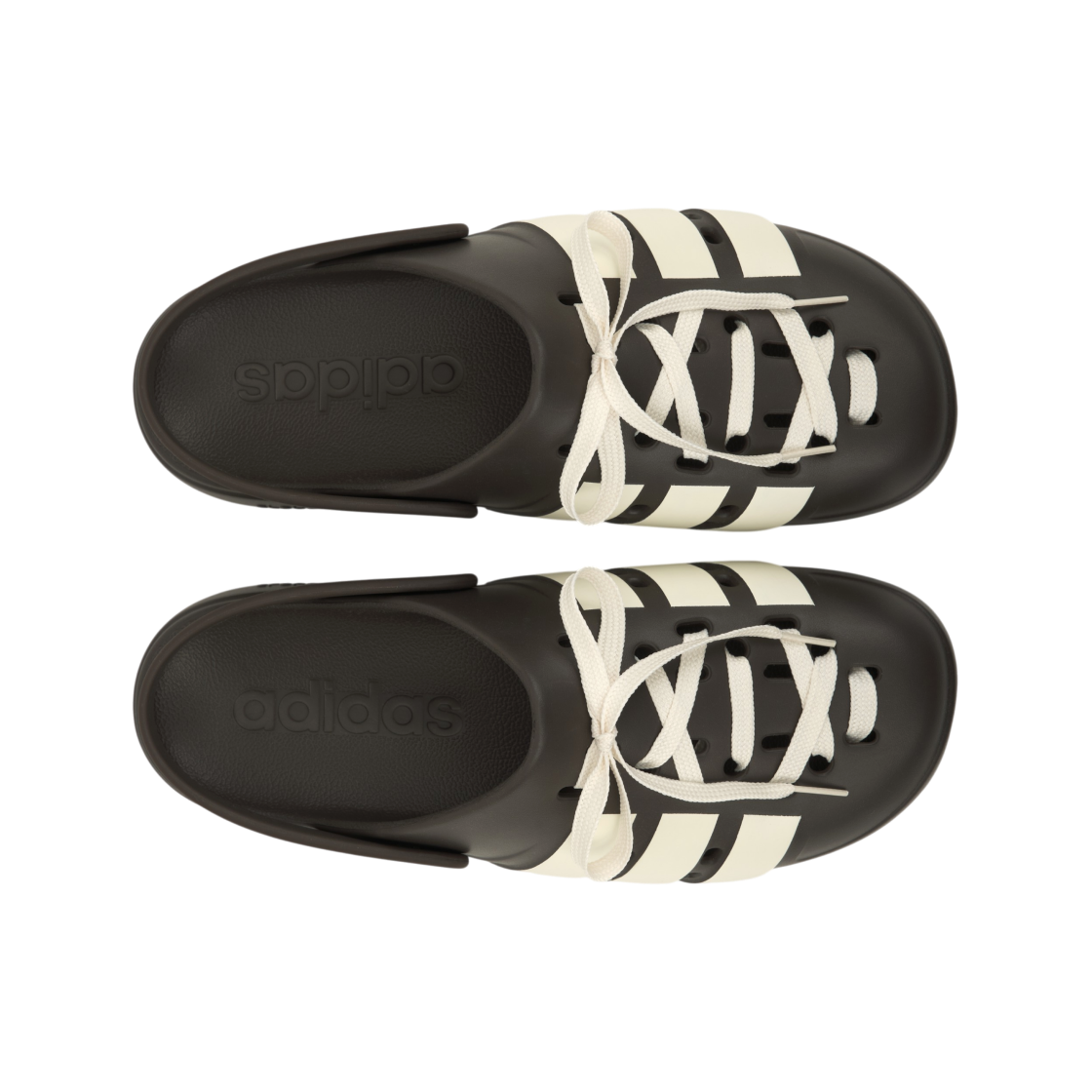아디다스 스포츠웨어 아딜렛 2.0 클로그 샌들 다크 브라운 원더 화이트(Adidas Sportswear Adilette 2.0 Clog Sandal Dark Brown Wonder White) - 5