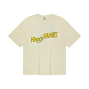 UNIVERSE GARMENT Happy Family Crop T-Shirt Ivory