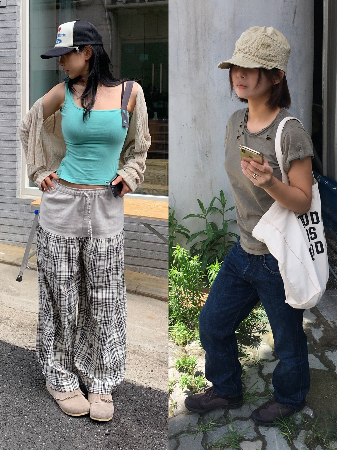 Maison Margiela Box Bag East West Medium Black, (W) Hysteric Glamour My Hysteric Mesh Cap Black 착용 스타일 - 2