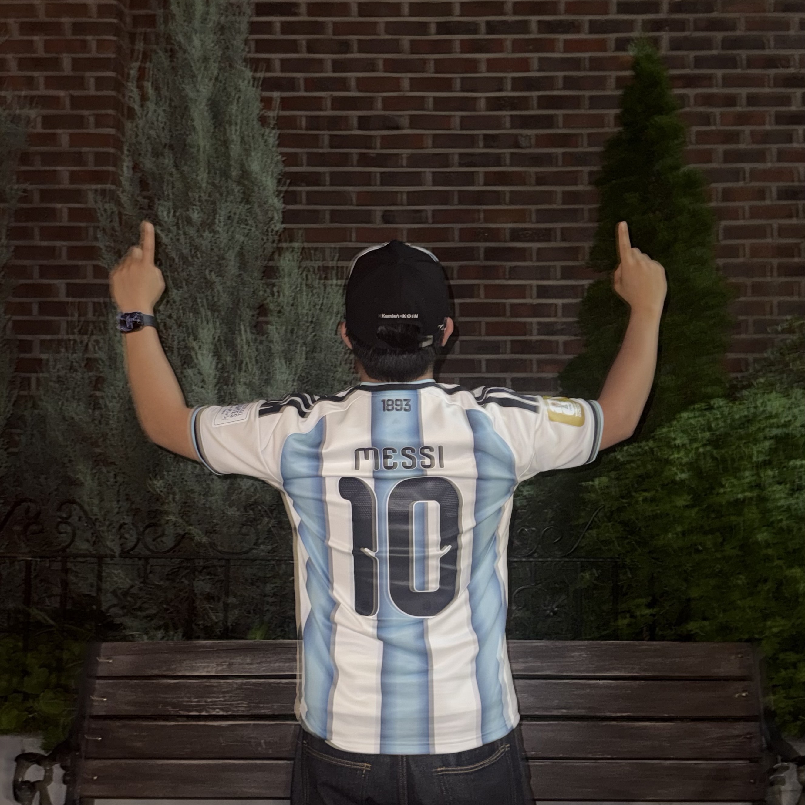 Adidas Argentina 2026 Home Authentic Jersey White Icey Blue - KR Sizing (Non Marking Ver.), Adidas Argentina 2026 Home Jersey White Icey Blue - KR Sizing (Non Marking Ver.) 착용 스타일 - 2