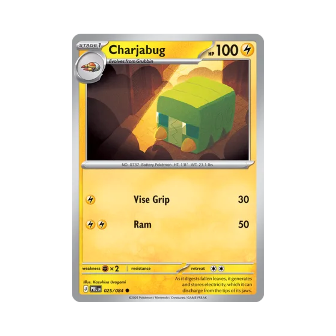 포켓몬 TCG 전지충이 C 피치 블랙 (영문판)(Pokemon TCG Charjabug C Pitch Black (English Ver.)) - 1