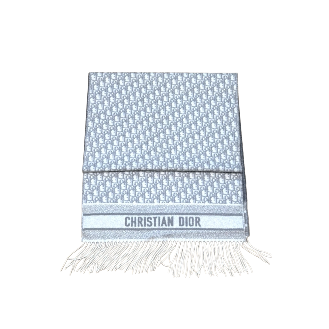 ITC4PS69BUGA Dior Oblique Gray Cashmere Scarf