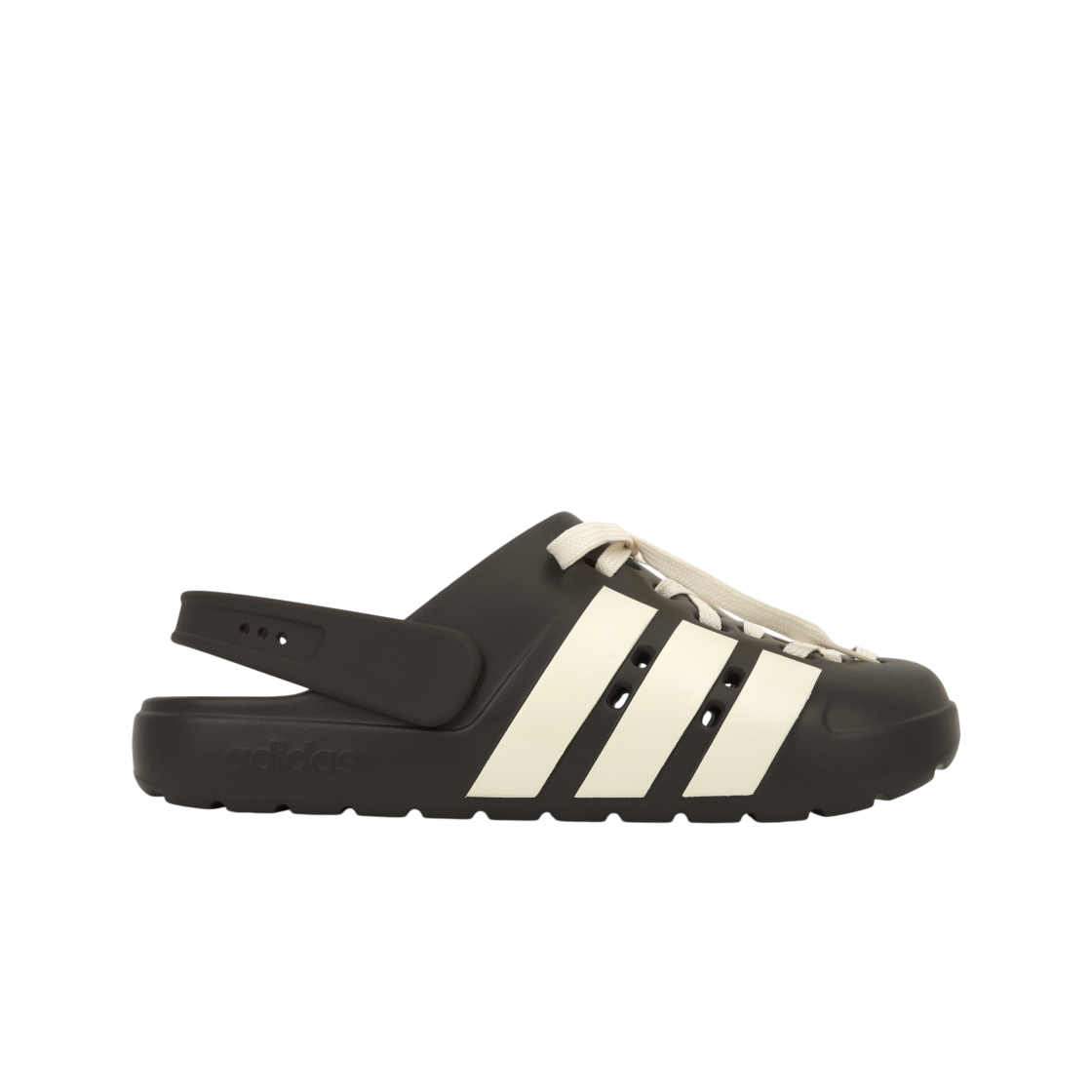 아디다스 스포츠웨어 아딜렛 2.0 클로그 샌들 다크 브라운 원더 화이트(Adidas Sportswear Adilette 2.0 Clog Sandal Dark Brown Wonder White) - 1
