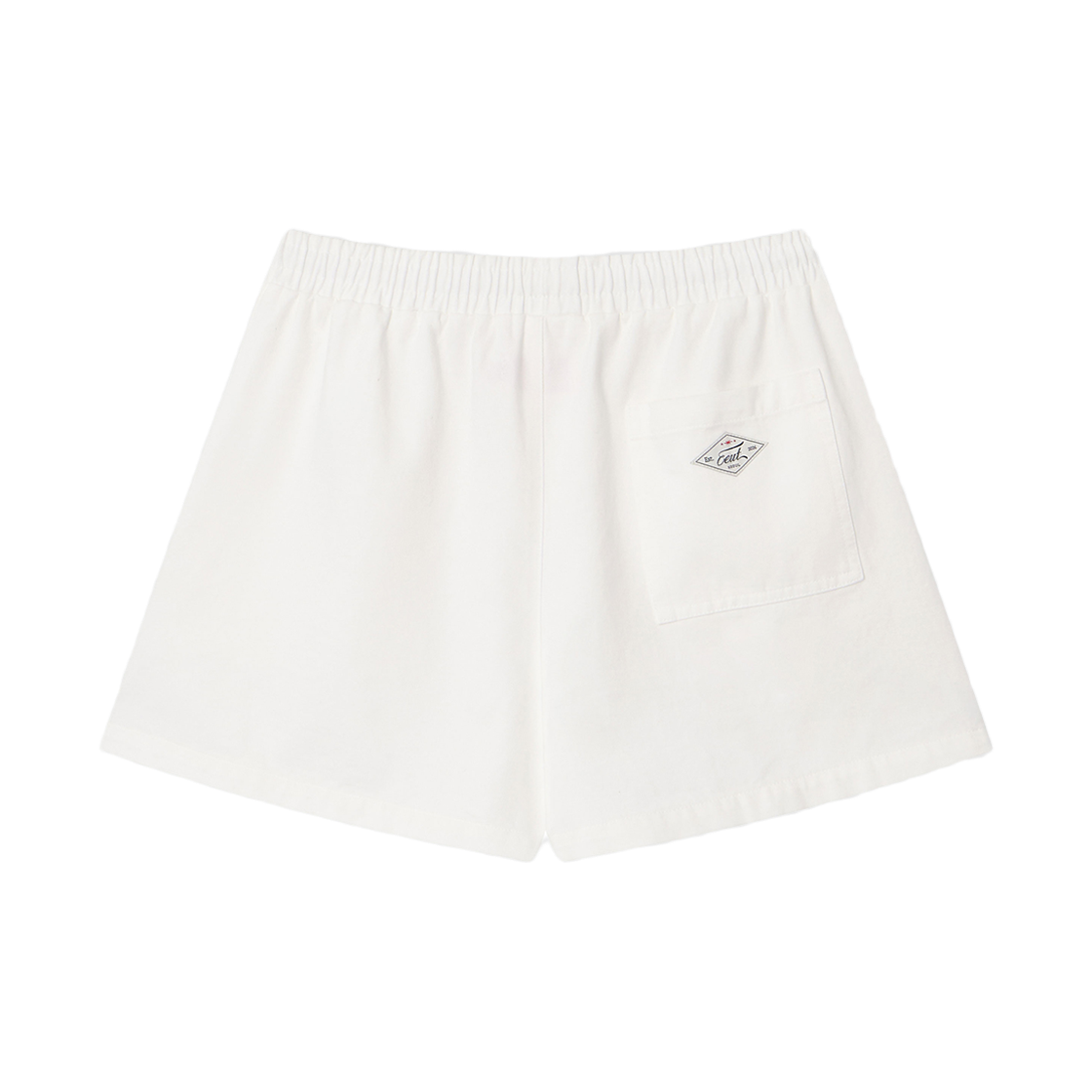 이우트 워시드 코튼 밴딩 쇼츠 아이보리(EEUT Washed Cotton Banding Shorts Ivory) - 2