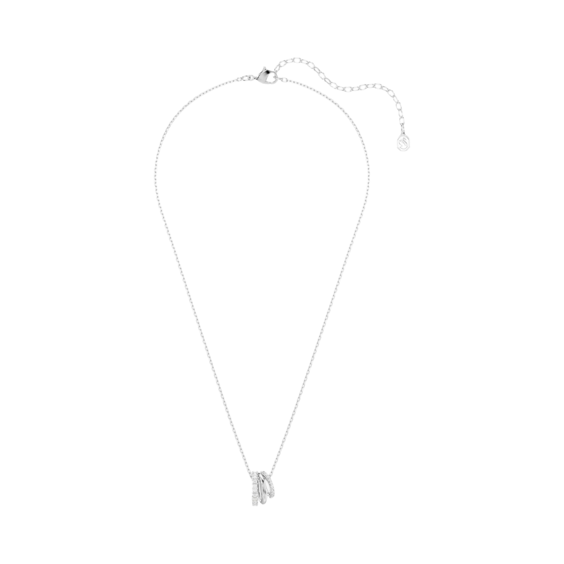 (W) 스와로브스키 하이퍼볼라 펜던트 라운드 컷 화이트 로듐 플래팅((W) Swarovski Hyperbola Pendant Round Cut White Rhodium Plated) - 2