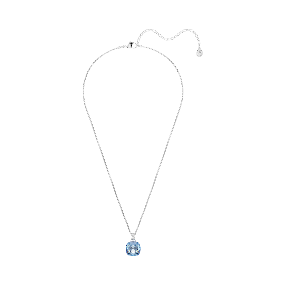 (W) 스와로브스키 밀레니아 펜던트 쿠션 컷 블루 로듐 플래팅((W) Swarovski Millenia Pendant Cushion Cut Blue Rhodium Plated) - 2