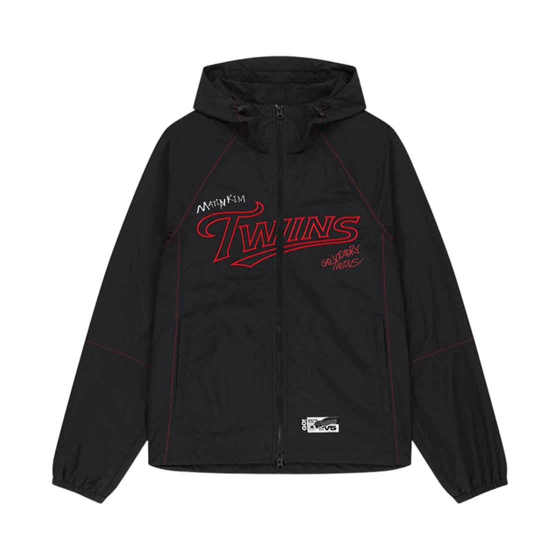 LG 트윈스 x 마뗑킴 그래피티 윈드브레이커 블랙(LG Twins x Matin Kim Graffiti Windbreaker Black) - 1