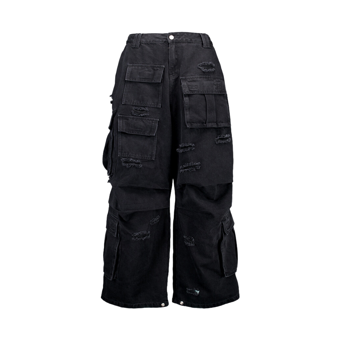 포스센스티브 매시브 워시드 블랙 카고 팬츠(Force Sensitive Massive Washed Black Cargo Pants)