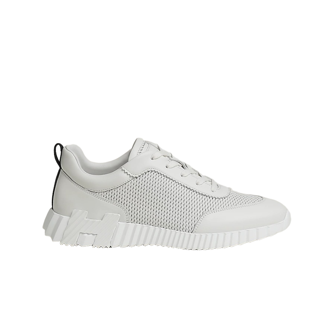 H262848ZH90 Hermes Bouncing Sneakers Graphic Calfskin & Blanc
