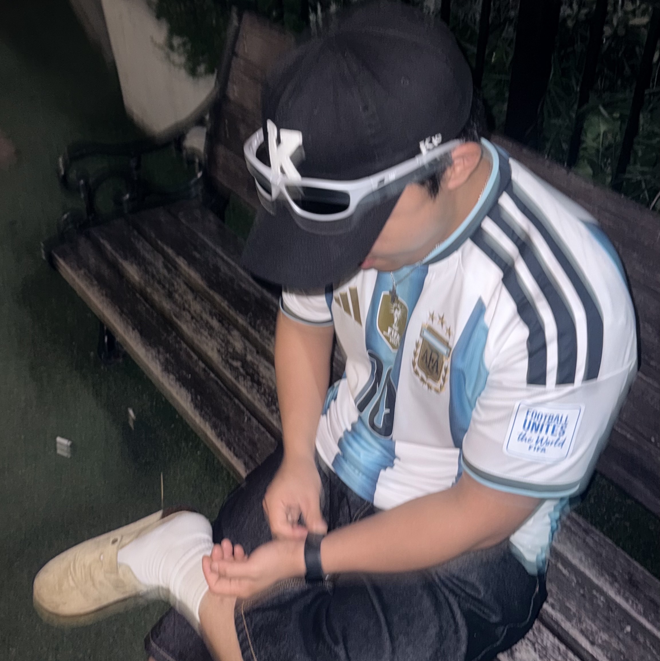 Adidas Argentina 2026 Home Authentic Jersey White Icey Blue - KR Sizing (Non Marking Ver.), Adidas Argentina 2026 Home Jersey White Icey Blue - KR Sizing (Non Marking Ver.) 착용 스타일 - 3