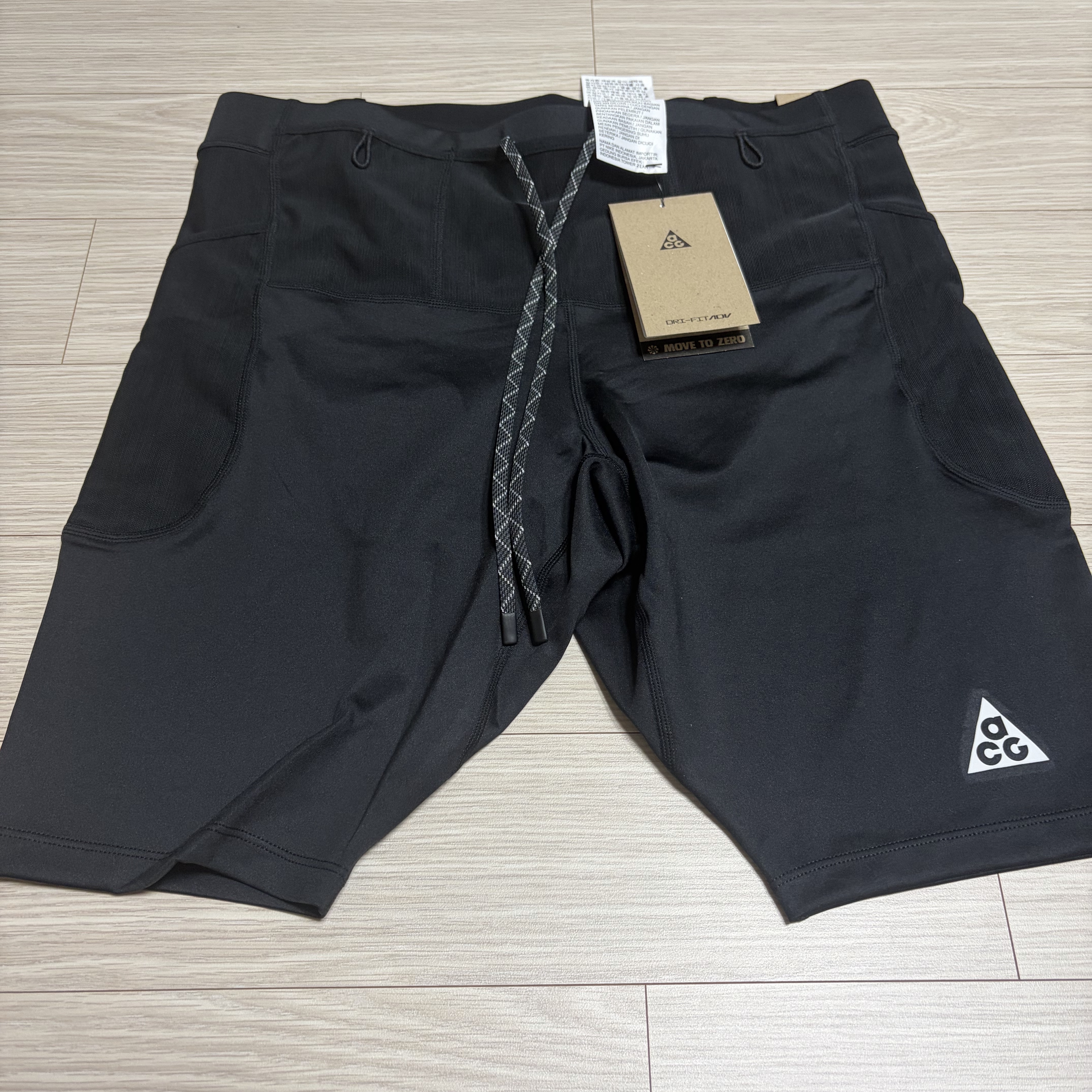 Nike ACG Lava Loops Dri-Fit ADV Half Trail Running Tights Black Summit White - Asia 착용 스타일 - 1
