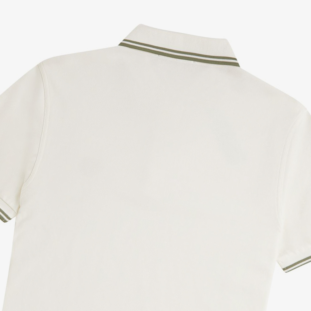 프레드페리 M3600 트윈 팁 프레드페리 셔츠 라이트 에크루 올리브 민트(Fred Perry M3600 Twin Tipped Fred Perry Shirt Light Ecru Olive Mint) - 4