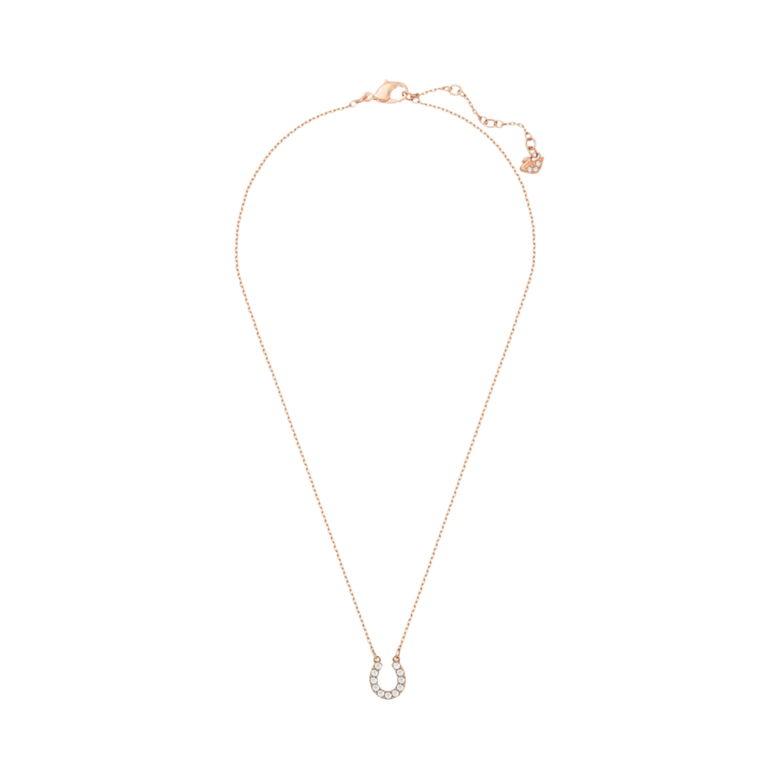 (W) 스와로브스키 투워즈 네클리스 홀스슈 화이트 18K 로즈 골드 피니시((W) Swarovski Towards Necklace Horseshoe White 18K Rose Gold Finish) - 2