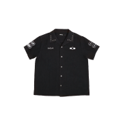 [마킹 추가][KREAM 단독] Dplus Kia x Mea Denim Uniform Half Shirts Black