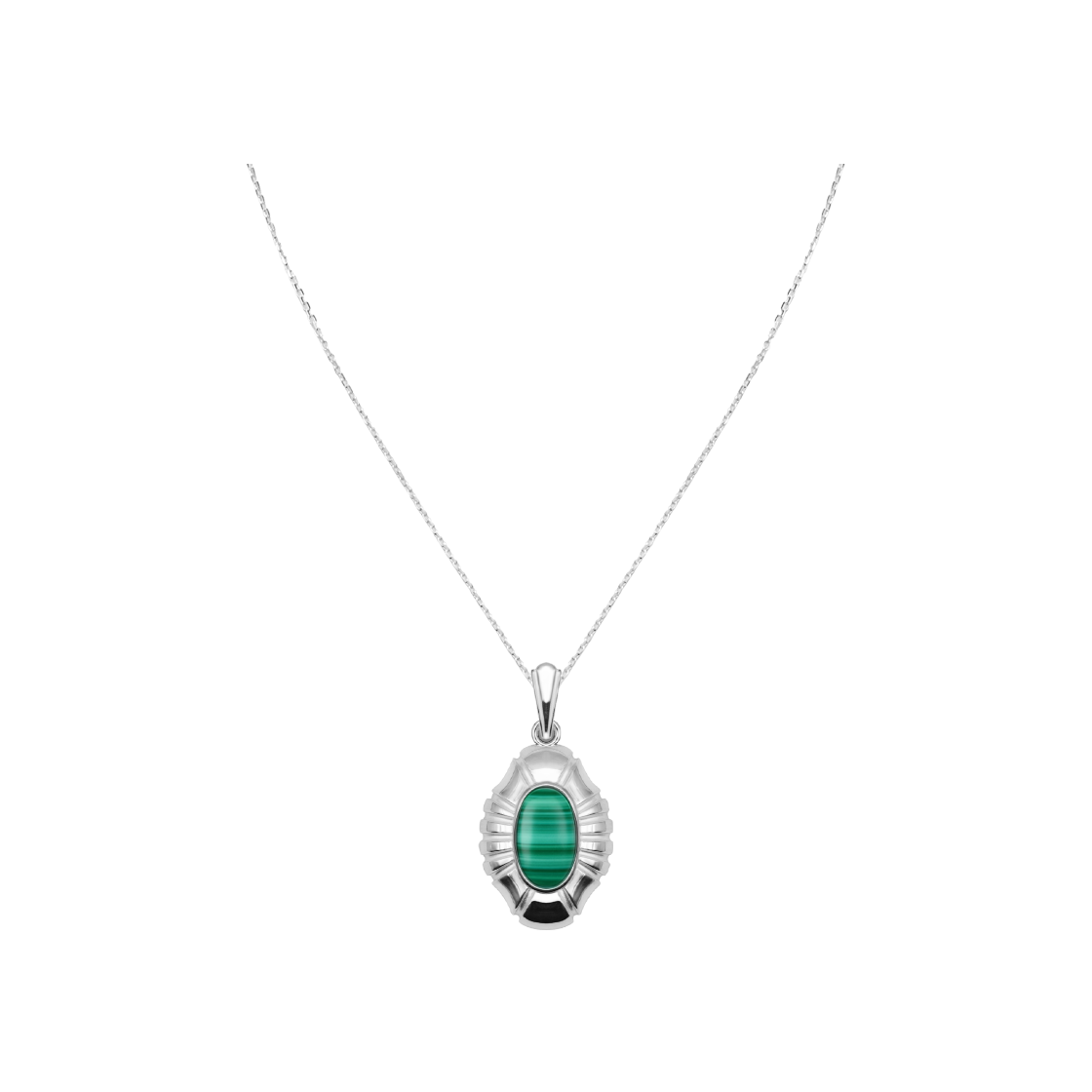 뵤르 헤일로 네클리스 공작석(Bőr Halo Necklace Malachite) - 1