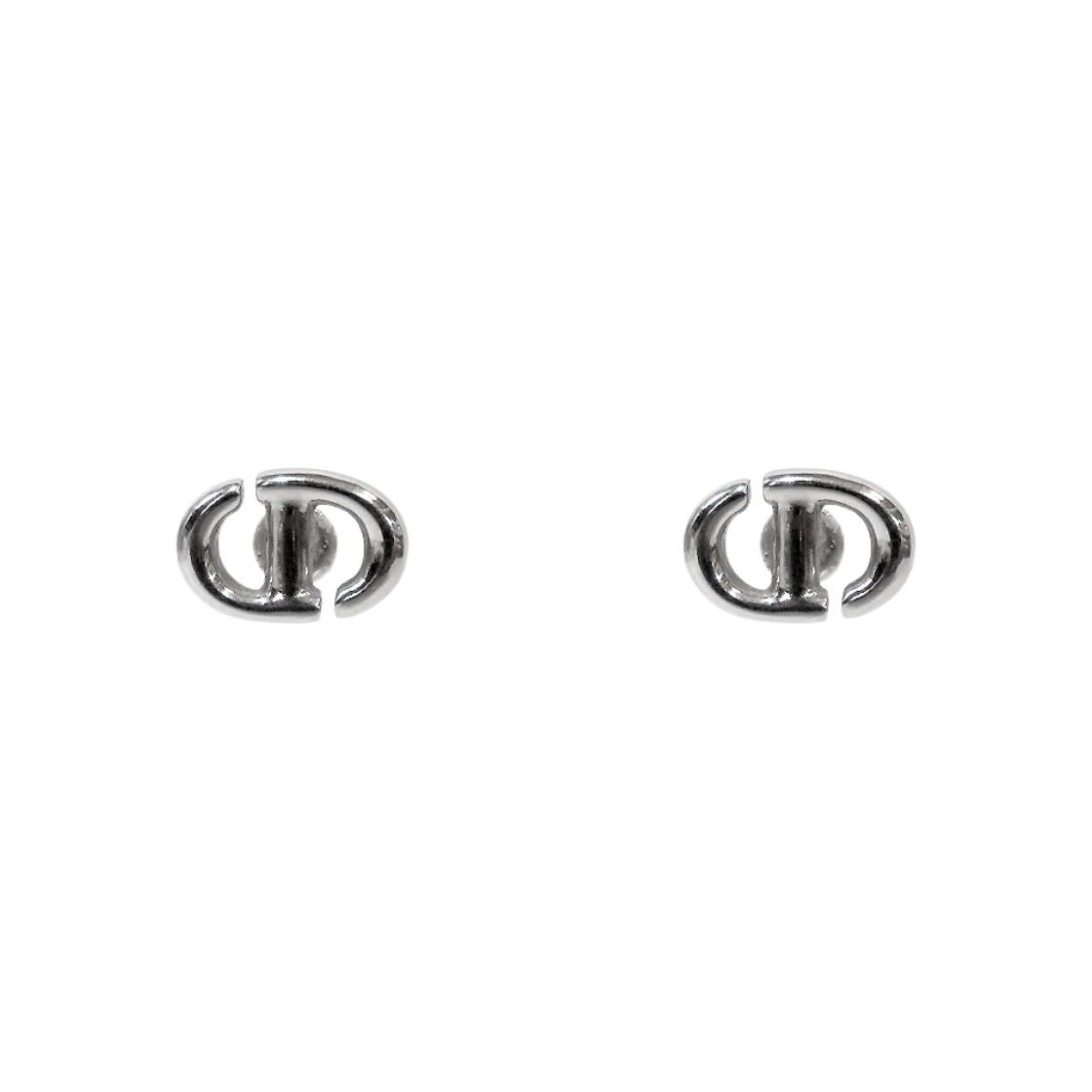 ITL7BQOPG2FF Dior Navy CD Silver Earrings A-B63775