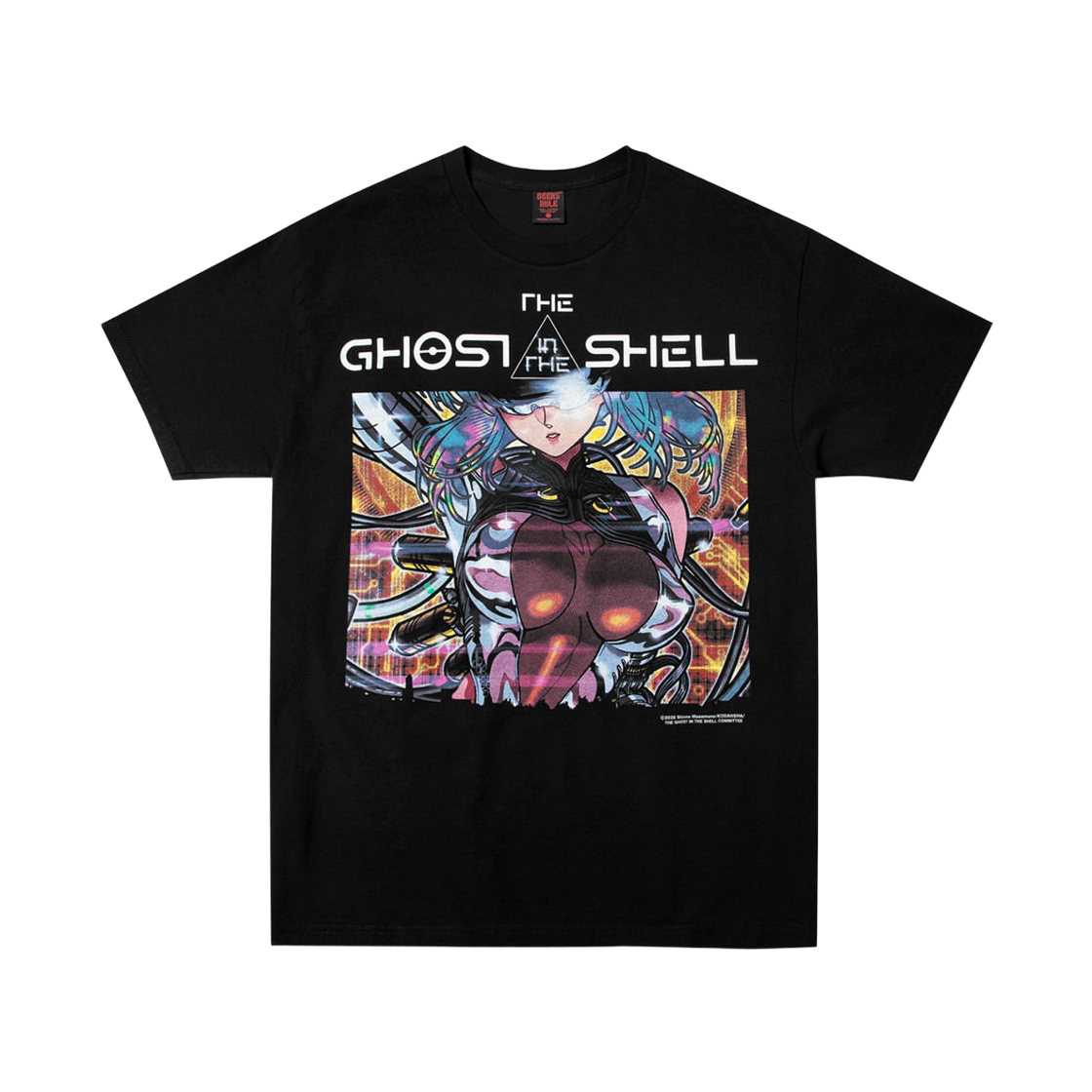 긱스 룰 x 공각기동대 실크스크린 프린팅 티셔츠 버젼 2 블랙(Geeks Rule x Ghost In The Shell Silkscreen Printing T-Shirt Ver. 2 Black) - 1