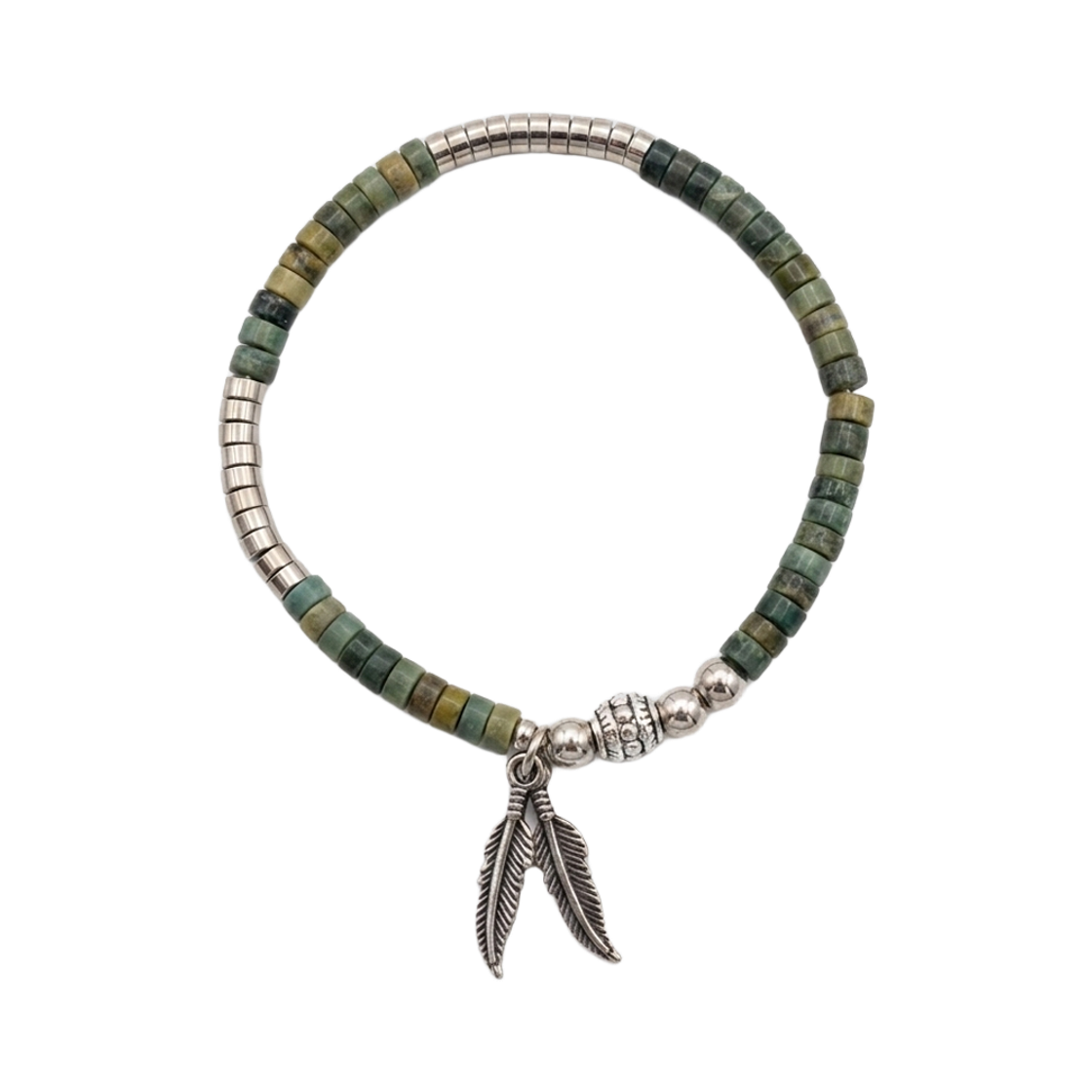 디셈버텐 인도 아게이트 플랫 비즈 팔찌(December Ten India Agate Flat Beads Bracelet)