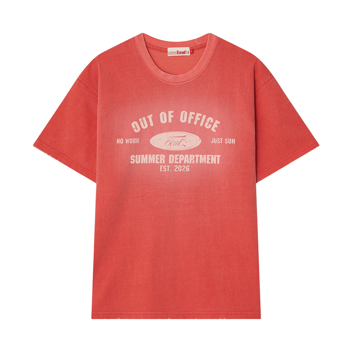 이우트 아웃 오브 오피스 티셔츠 레드(EEUT Out of Office T-Shirt Red) - 1