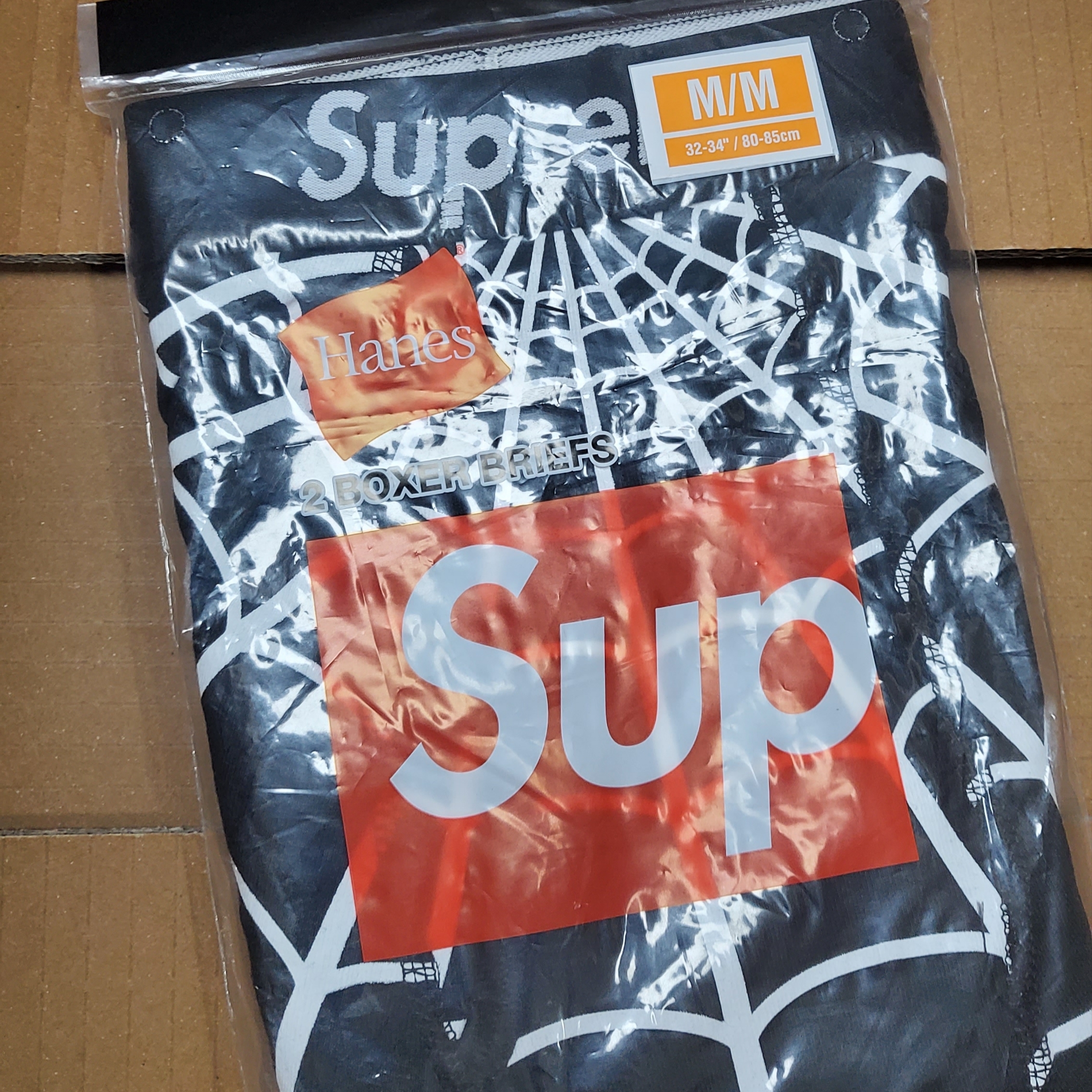 Supreme x Hanes Spider-Man Boxer Briefs Black (2 Pack) - 26SS 착용 스타일