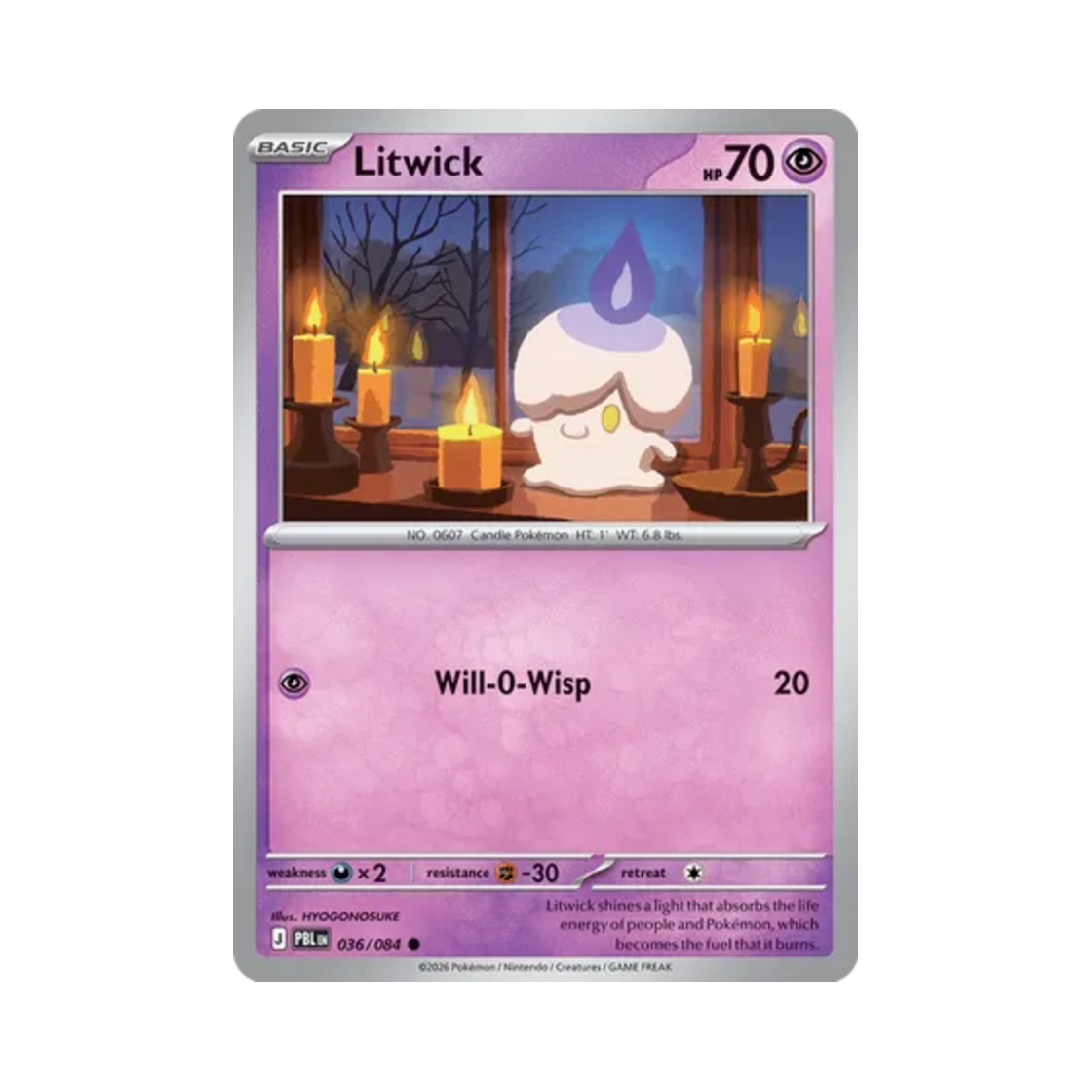 포켓몬 TCG 불켜미 C 피치 블랙 (영문판)(Pokemon TCG Litwick C Pitch Black (English Ver.)) - 1