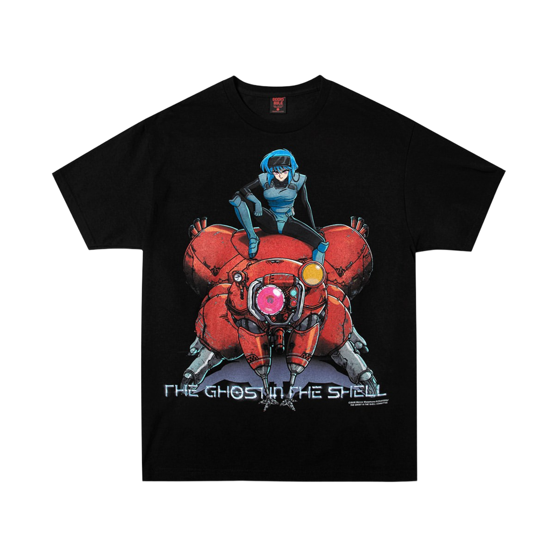 긱스 룰 x 공각기동대 실크스크린 프린팅 티셔츠 버젼 1 블랙(Geeks Rule x Ghost In The Shell Silkscreen Printing T-Shirt Ver. 1 Black)